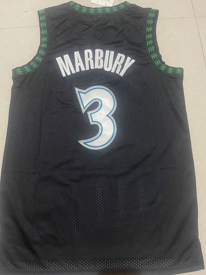 Timberwolves #3 Black Retro Jersey