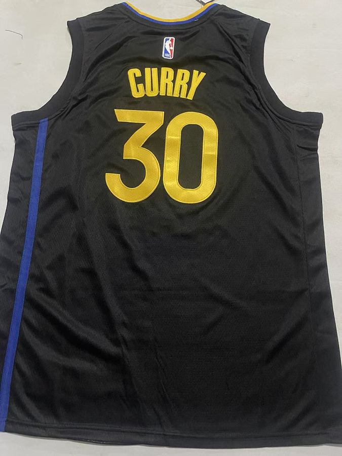 Warriors #30 Stephen Curry Black Jersey