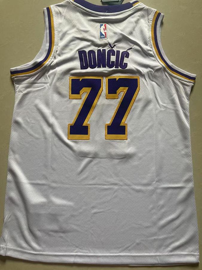 Lakers #77 White Kids Jersey