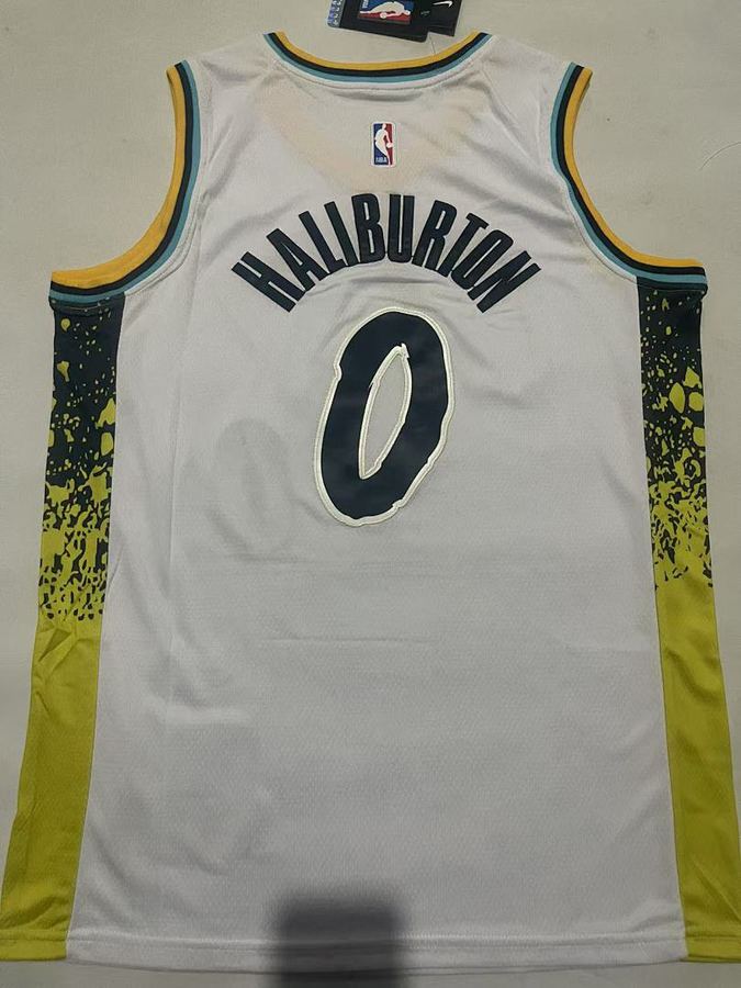 Pacers #0 White Nike Jersey