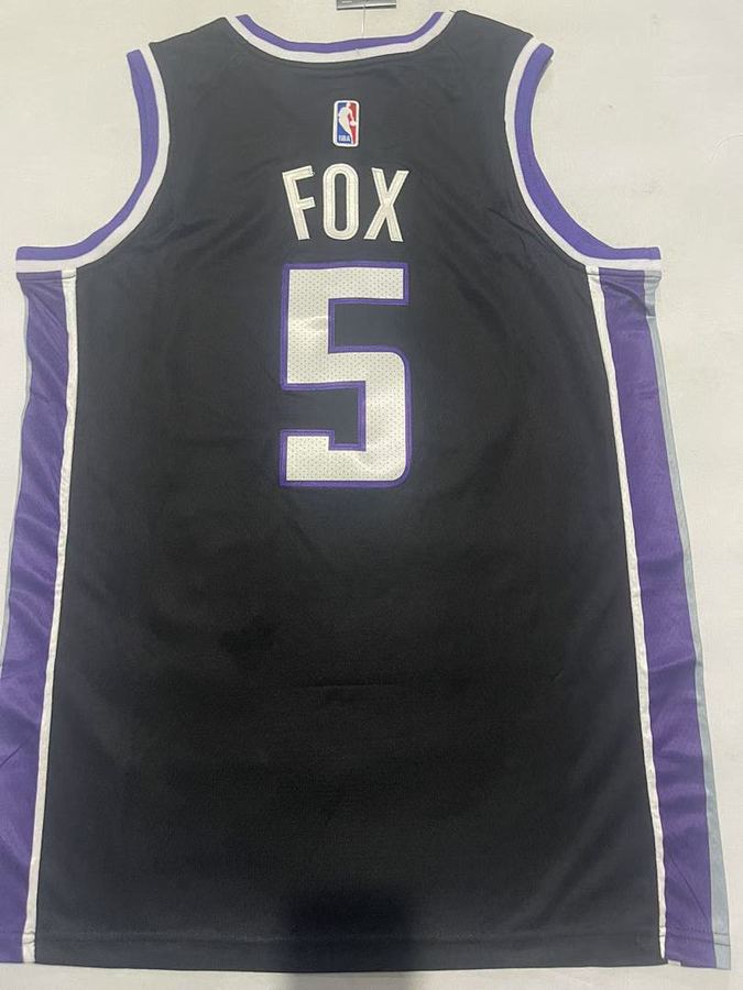 Kings #5 De'Aaron Fox Black Jersey