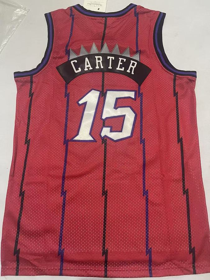 Raptors #15 Red Retro Jersey