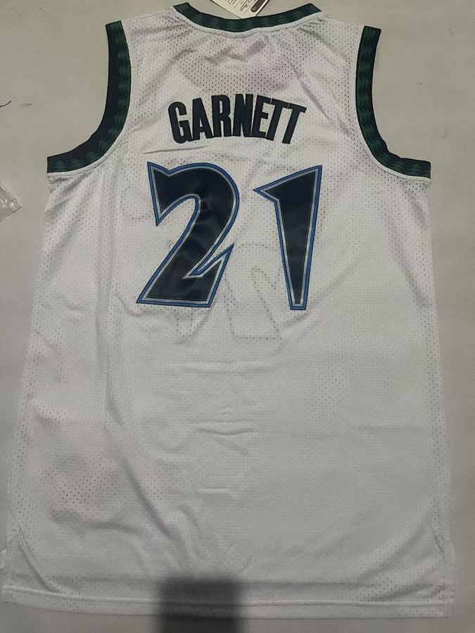 Timberwolves #21 White Retro Jersey