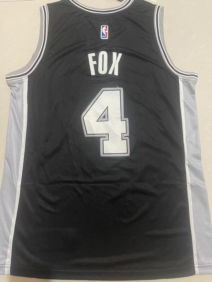 Spurs #4 Black Nike Jersey
