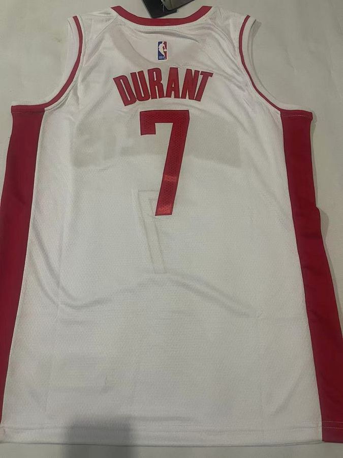 Rockets #7 Kevin Durant White Jersey