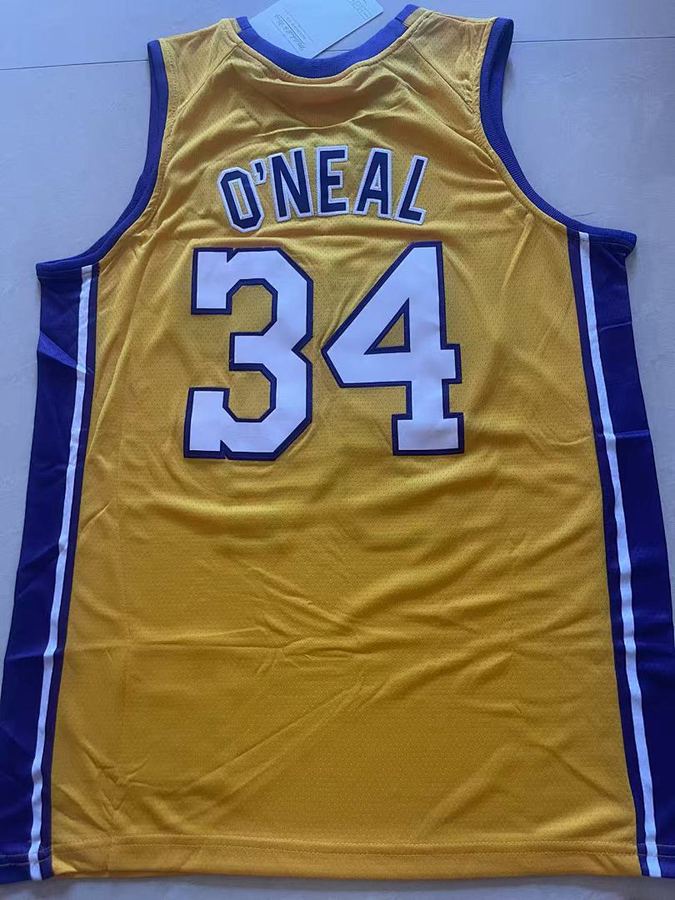 Lakers #34 Yellow Jersey