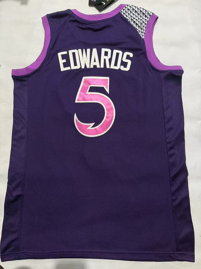 Timberwolves #5 Purple Nike Jersey