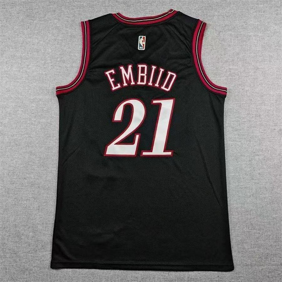 76ers #21 Black Jersey