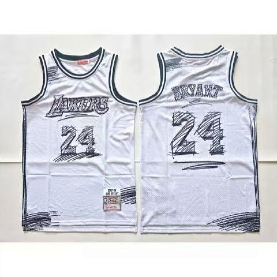 Lakers #24 White Jersey