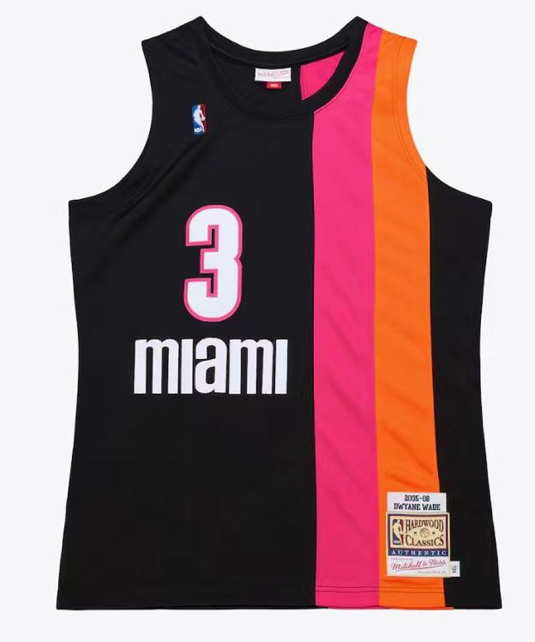 Heat #3 Black Retro Jersey