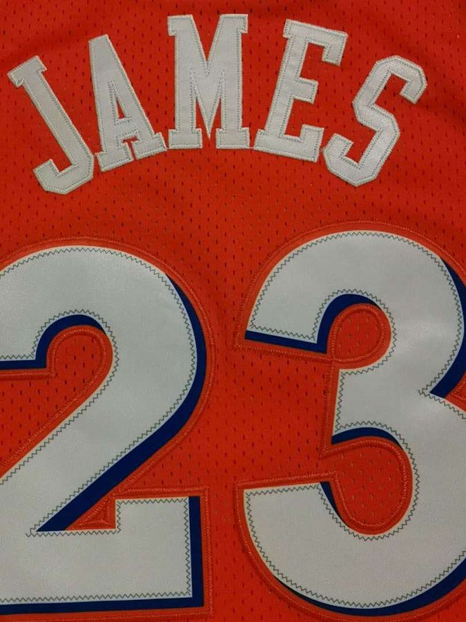 Cavaliers LeBron James Orange Retro Jersey