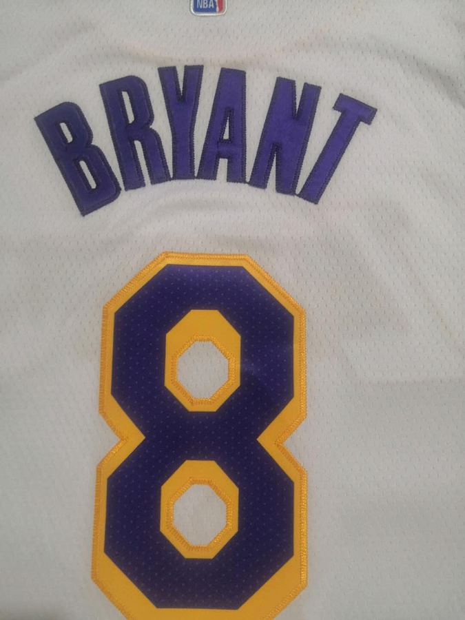 Lakers #8 White Nike Jersey