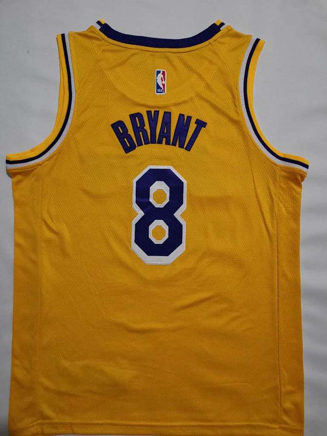 Lakers #8 Yellow Nike Jersey