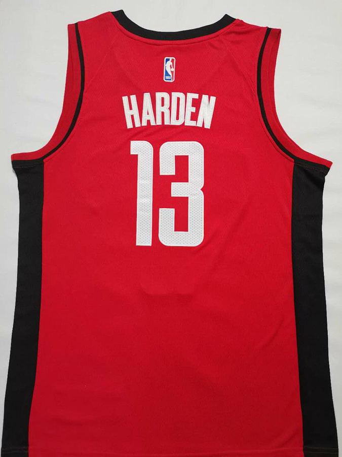 Rockets #13 James Harden Red Jersey