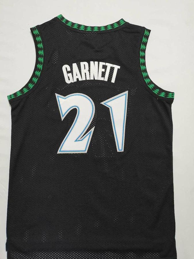 Timberwolves #21 Black Retro Jersey