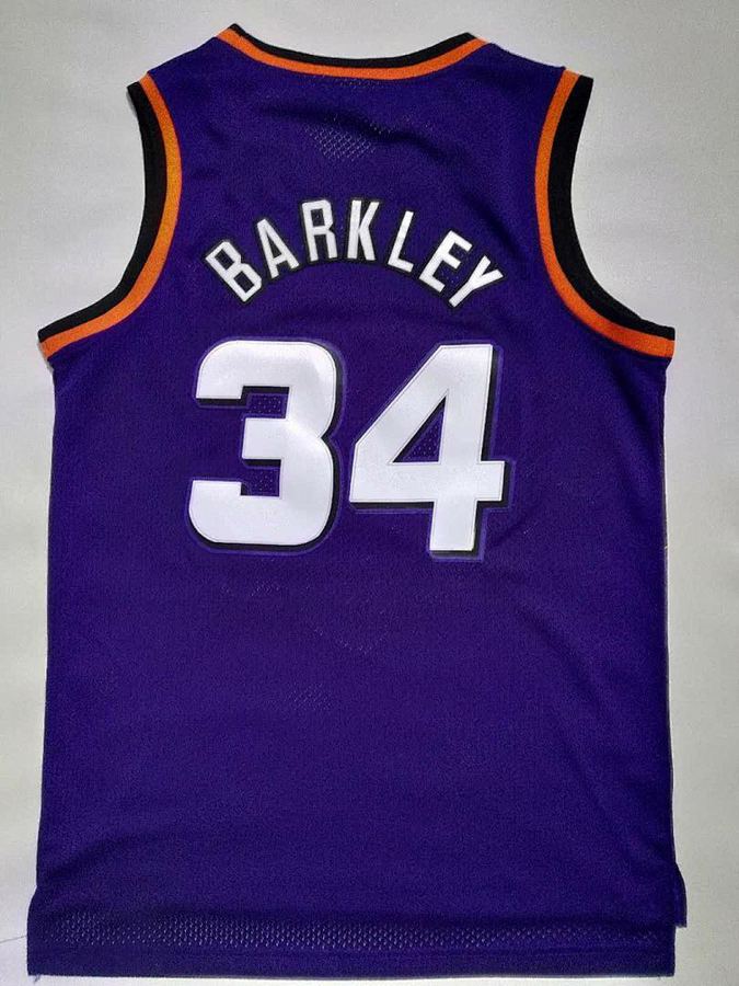 Suns #34 Purple Retro Jersey