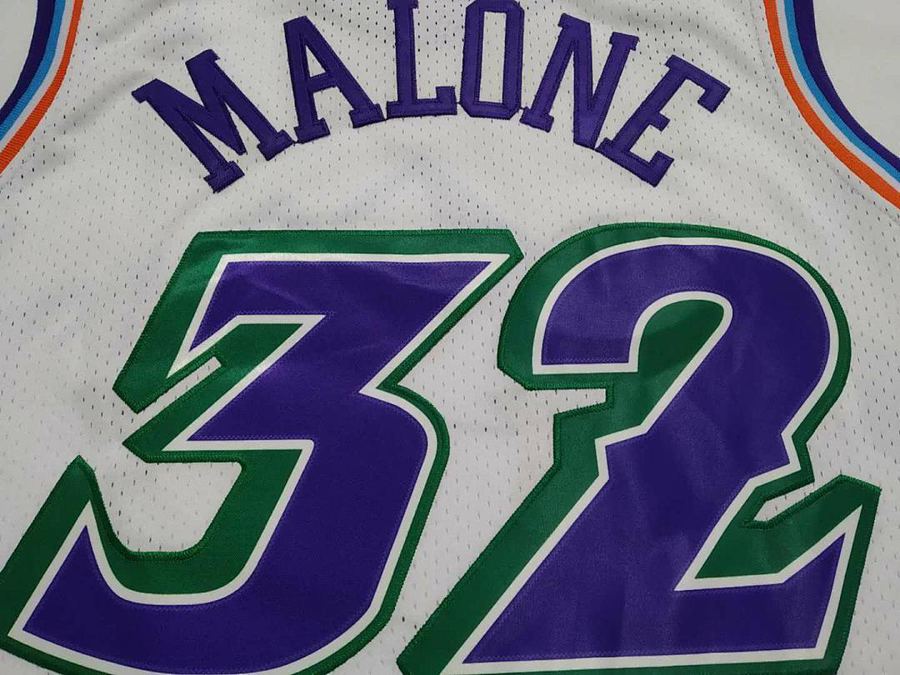 Jazz #32 White Retro Jersey