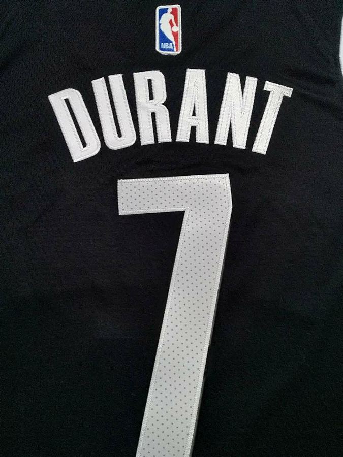 Nets #7 Black Nike Jersey