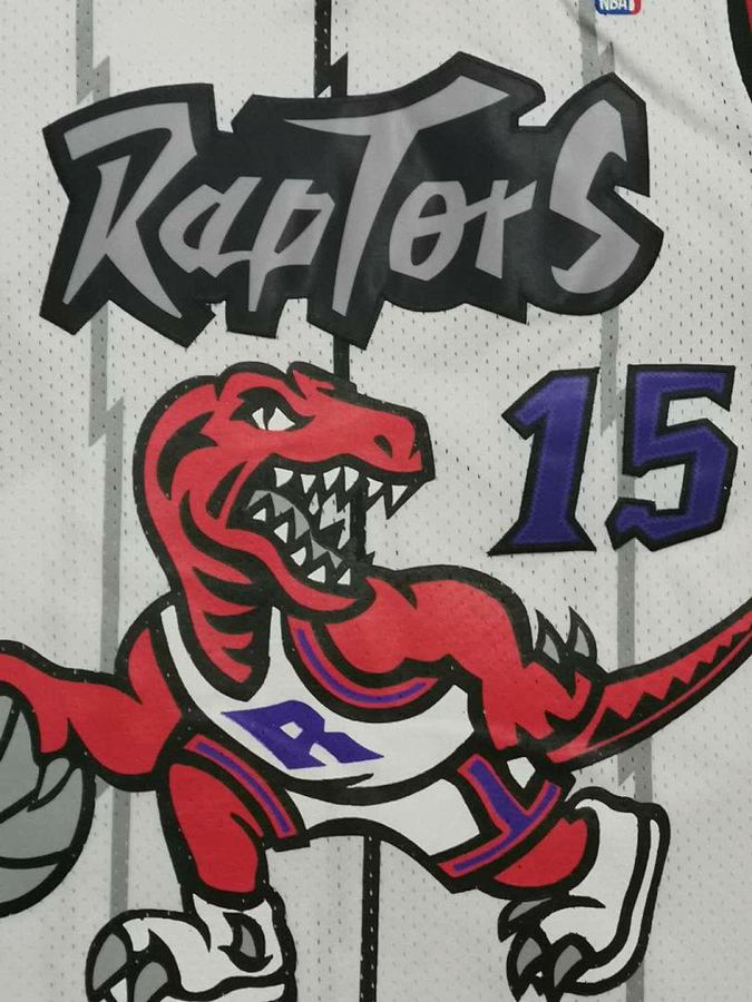 Raptors #15 White Retro Jersey