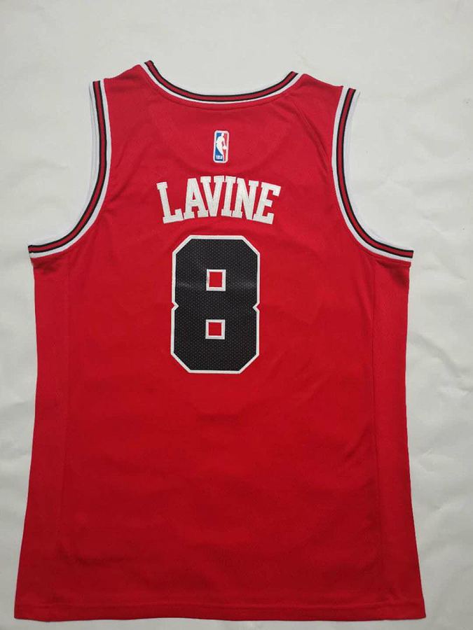 Bulls #8 Red Nike Jersey