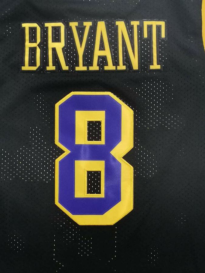 Lakers #8 Black Retro Jersey