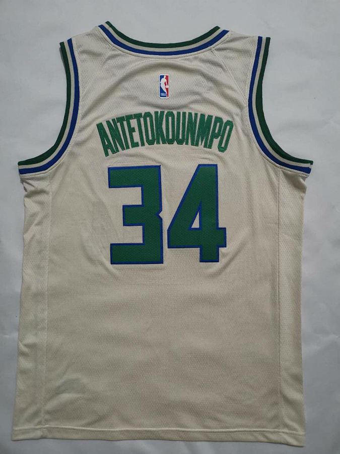 Bucks #34 White City Edition Jersey