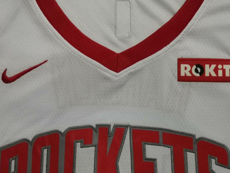 Rockets #0 White Jersey