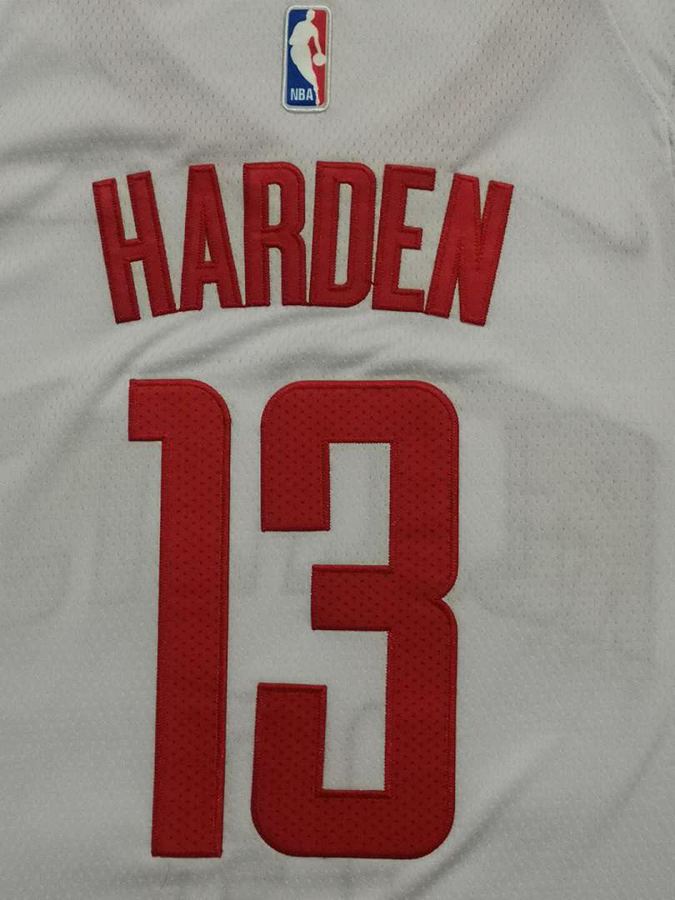 Rockets #13 James Harden White Jersey