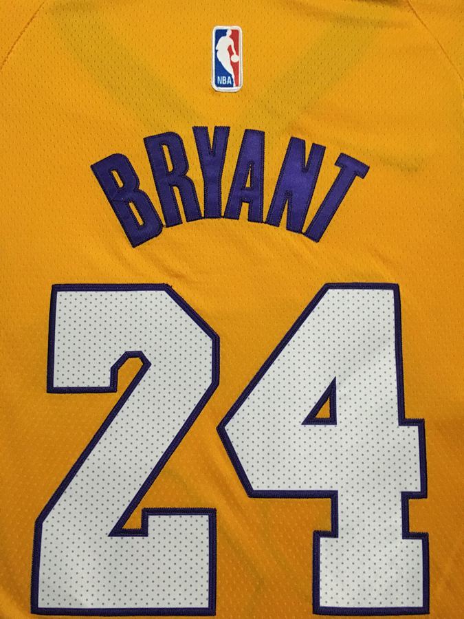 Lakers Kobe Bryant Yellow Jersey
