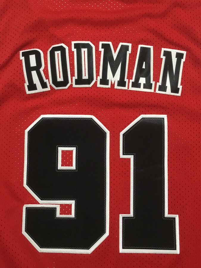 Bulls #91 Red Retro Jersey