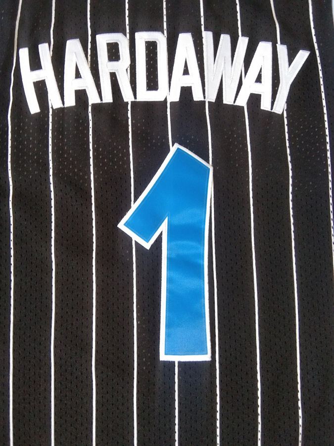 Magic #1 Tim Hardaway Black Retro Jersey