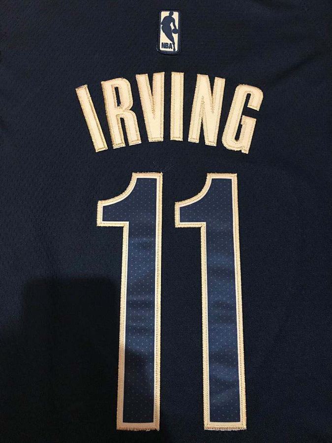 Nets Kyrie Irving Black Gold Jersey