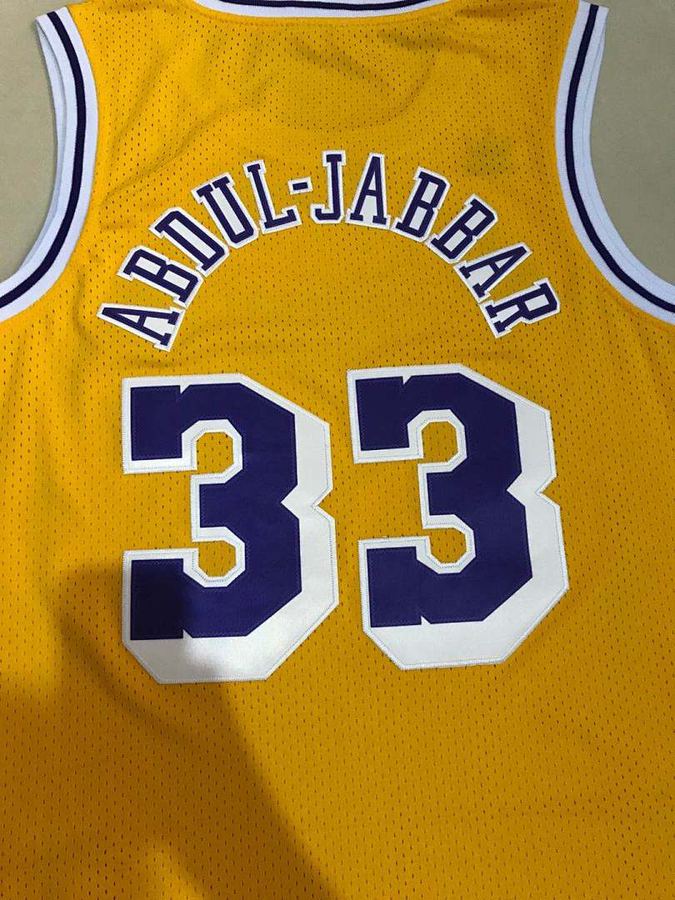 Lakers #33 Yellow Jersey