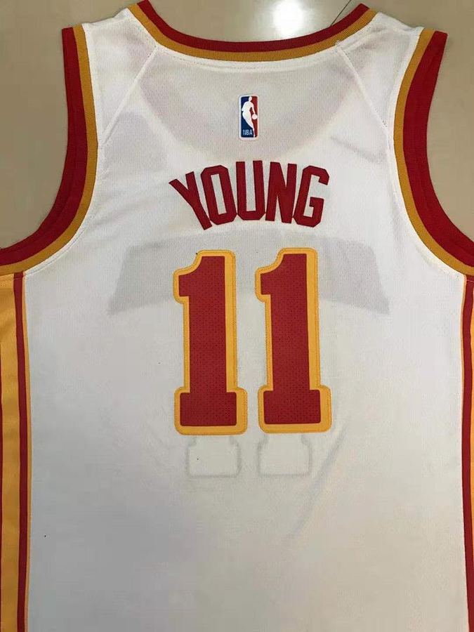 Hawks Trae Young White Jersey