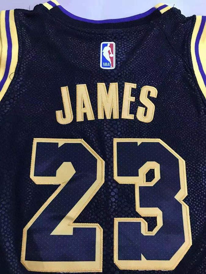 Lakers Black City Edition Kids Jersey