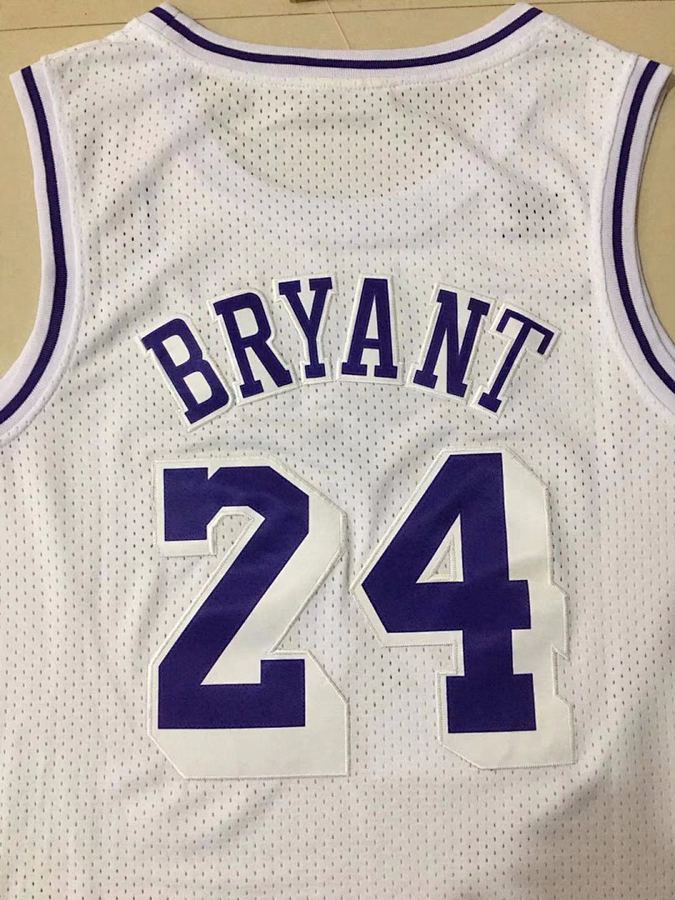 Lakers #24 Kobe Bryant White Retro Jersey