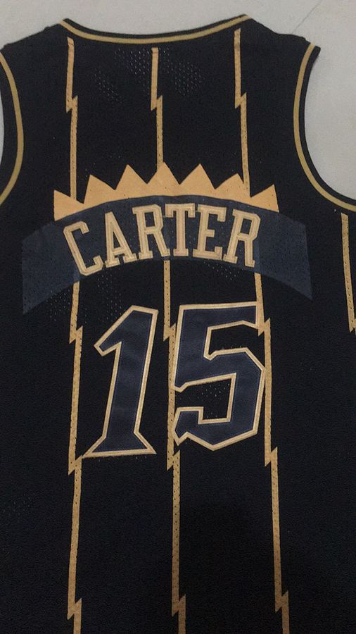 Raptors Vince Carter Black Gold Retro Jersey