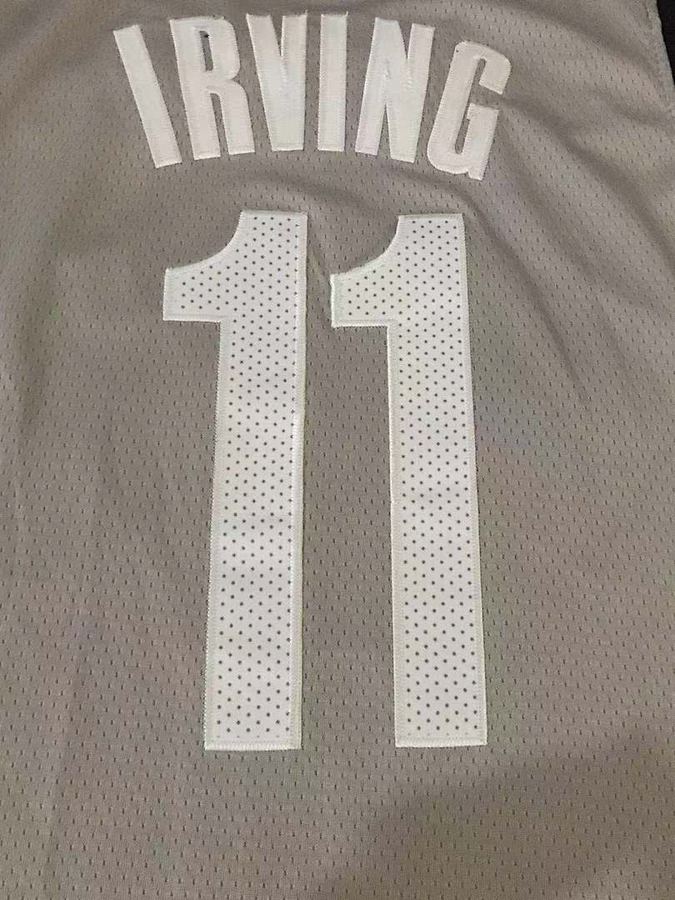 Nets Kyrie Irving Gray Swingman Nike Jersey