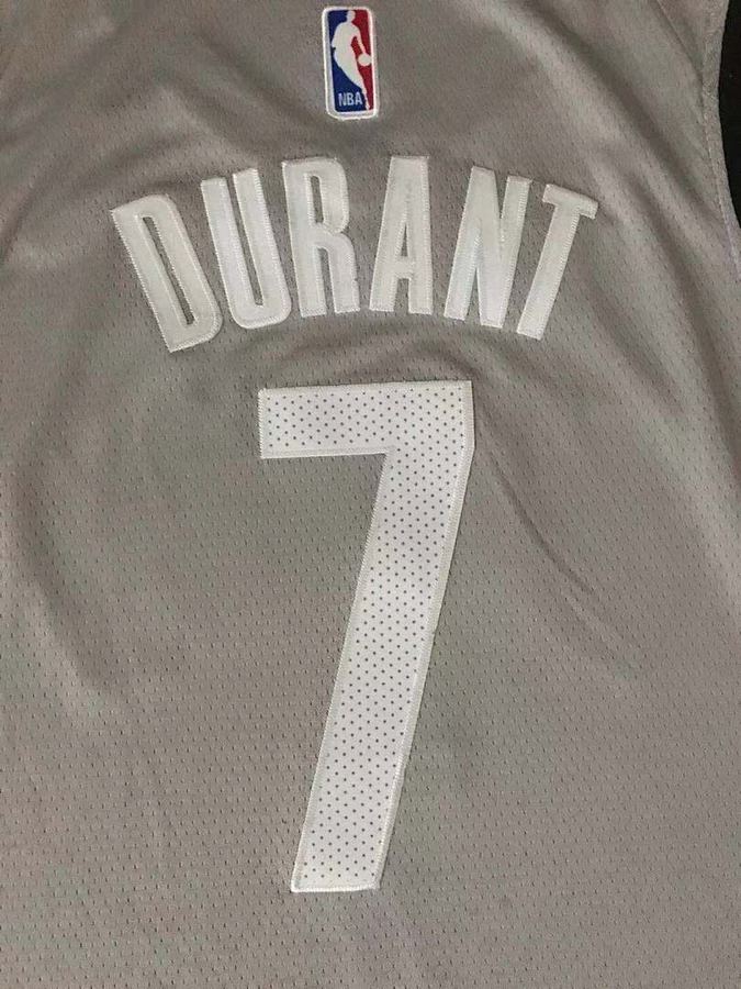 Nets Kevin Durant Gray Swingman Nike Jersey