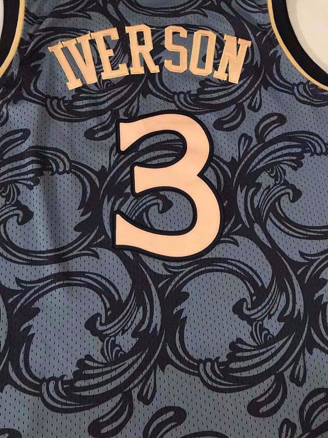 76ers Allen Iverson Gray Jersey