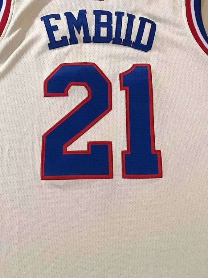 76ers Joel Embiid White Rewards Jersey