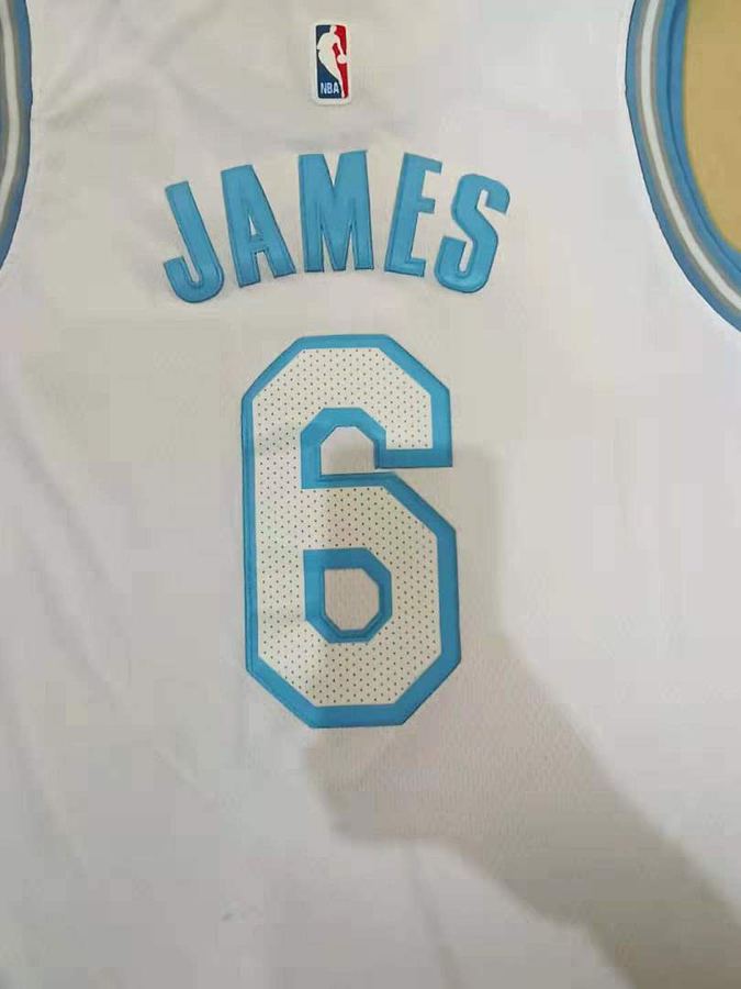 Lakers LeBron James White Jersey