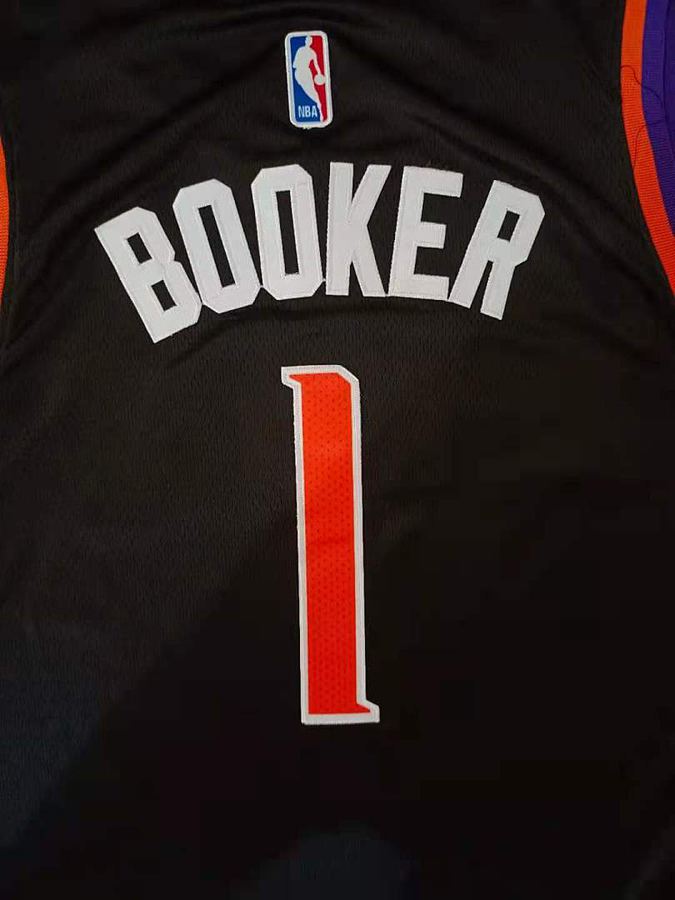 Suns #1 Devin Booker Black Jersey