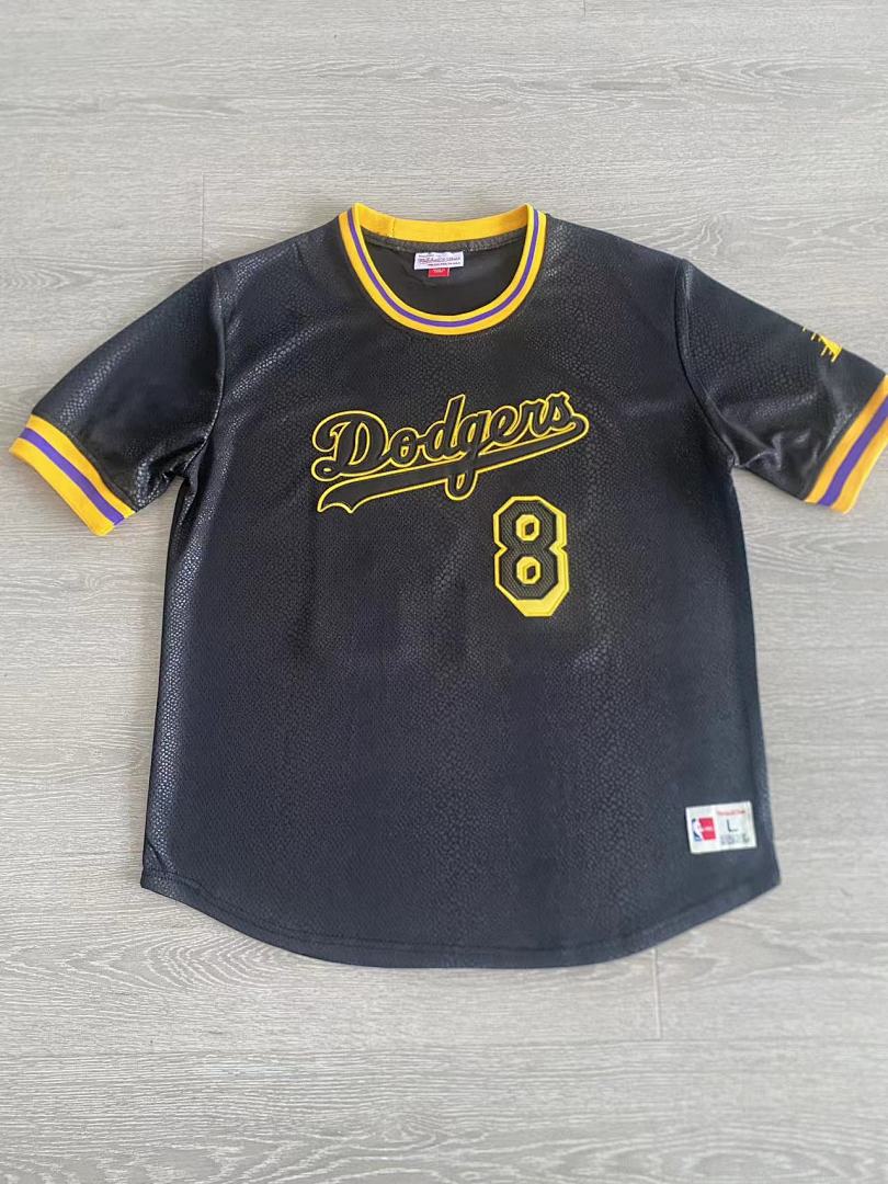 Dodgers Kobe Bryant Black Embroidered Jersey
