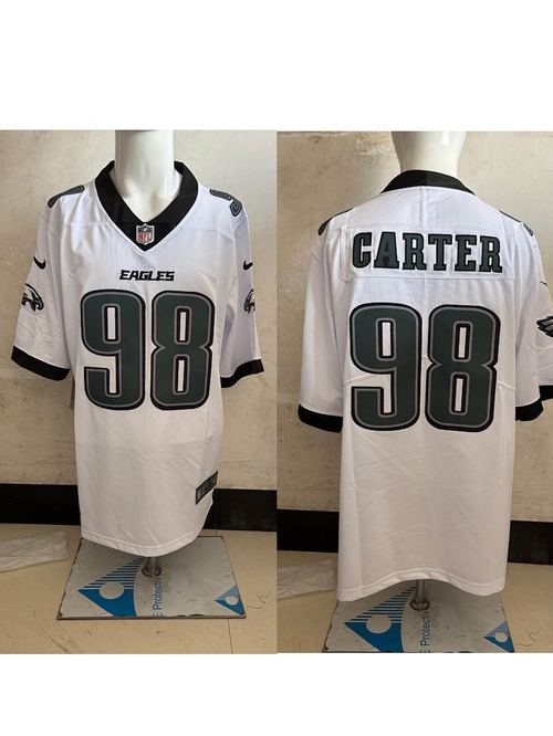Eagles #98 White Jersey