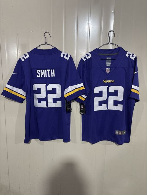 Vikings #22 Purple Jersey