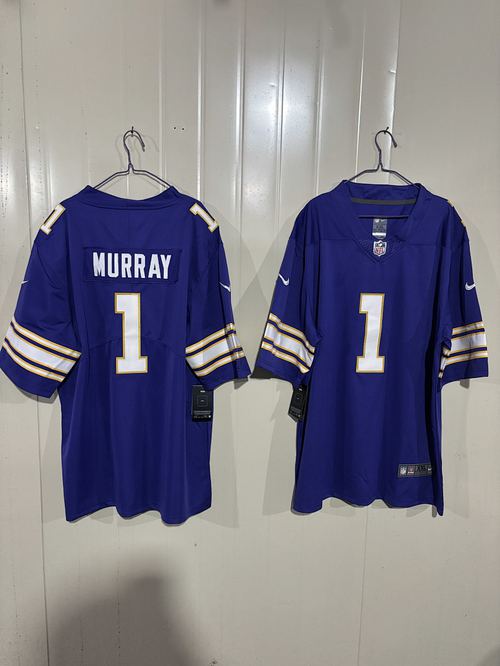 Vikings #1 Purple Retro Jersey