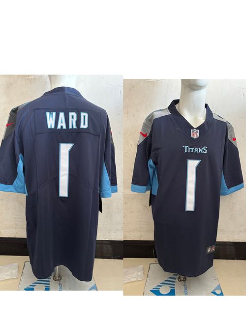 Titans #1 Navy Blue Jersey