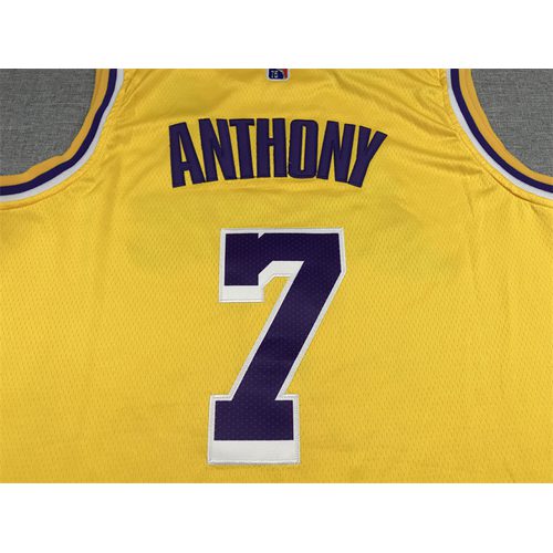 Lakers #7 Yellow Crew Neck Nike Jersey