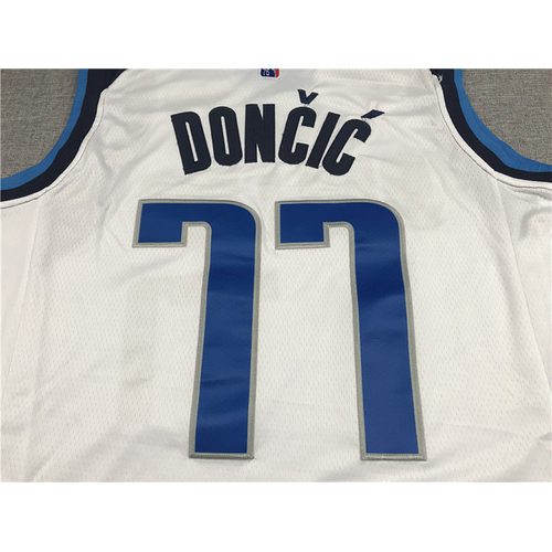 Mavericks #77 White Nike Jersey